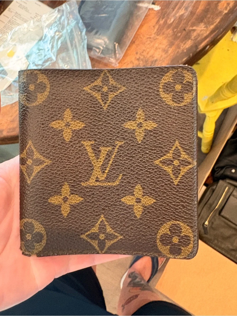 Louis Vuitton Monogram Canvas Cardholder in Brown and Gold with COA